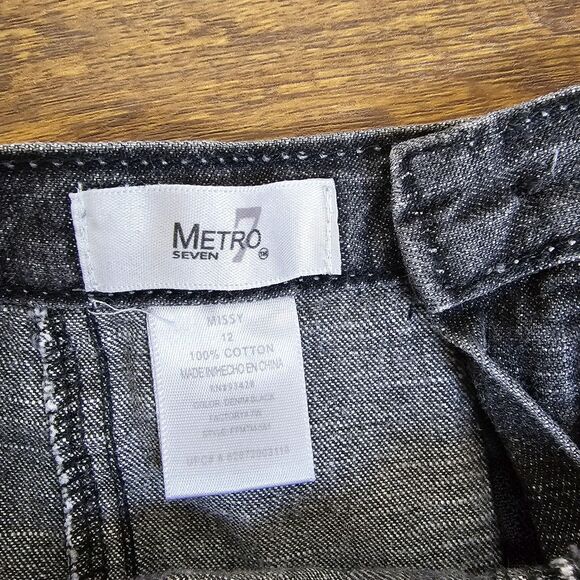 Vintage Metro & Gray Denim Fit & Flare Skirt Size 12 - Picture 4 of 6